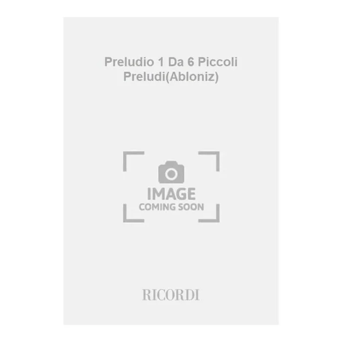 Bach, J.S – Preludio 1 Da 6 Piccoli Preludi(Abloniz)