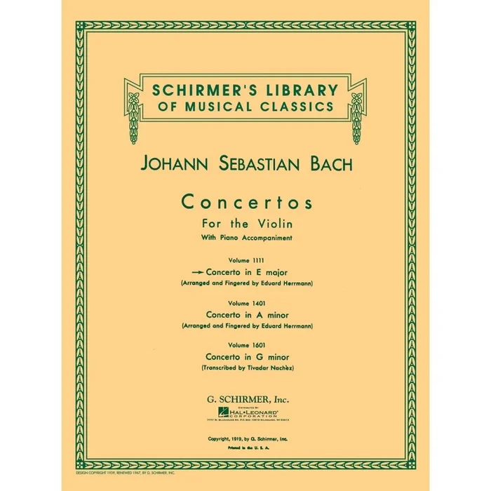 Bach, J.S – Violin Concerto In E Major