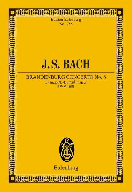 Bach, Johann Sebastian : Bach, Johann Sebastian : Brandenburg Concerto No. 6 Bb major, – 2 viola da braccio, 2 viola da gamb