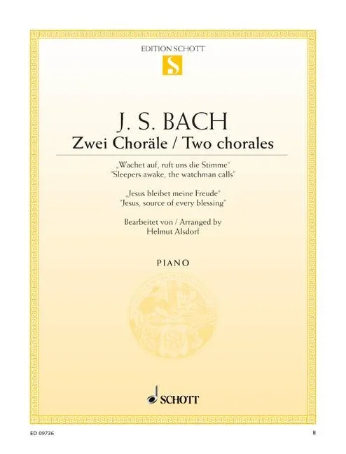 Bach, Johann Sebastian : Bach, Johann Sebastian : Two Chorales, “Awake, calls the voice to us” / “Jesu Joy Of Man’s Desiring”