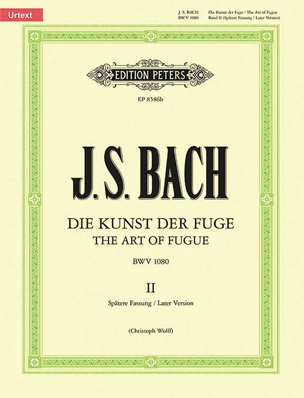 Bach: The Art of Fugue BWV 1080 – Volume 2: Later Version