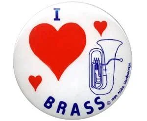 Badge 55mm I Love My Brass (Tuba)
