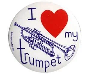 Badge 55mm I Love My Trumpet