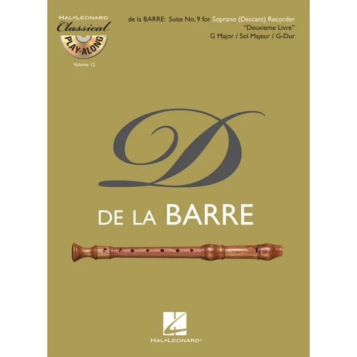 Barre, Michel – Suite No. 9 for Soprano (Descant) Recorder
