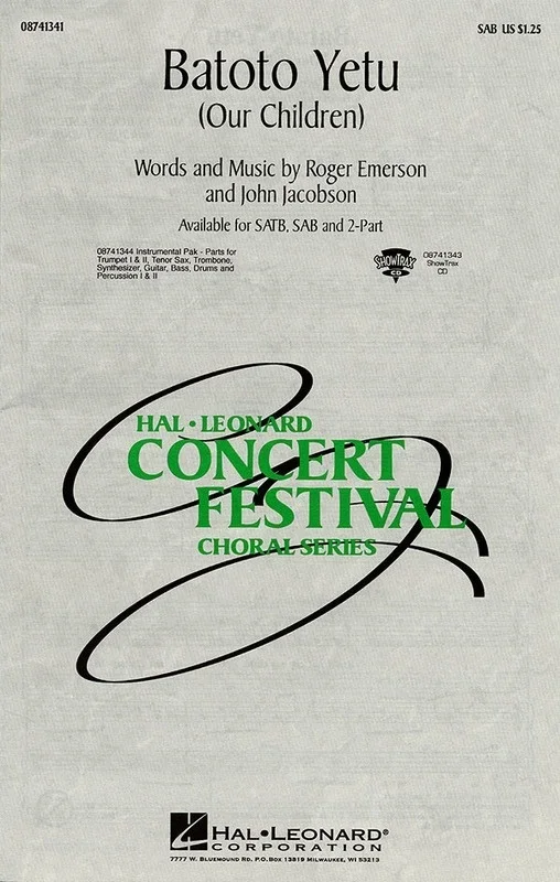 Batoto Yetu (Our Children) 2 Pt (Octavo)