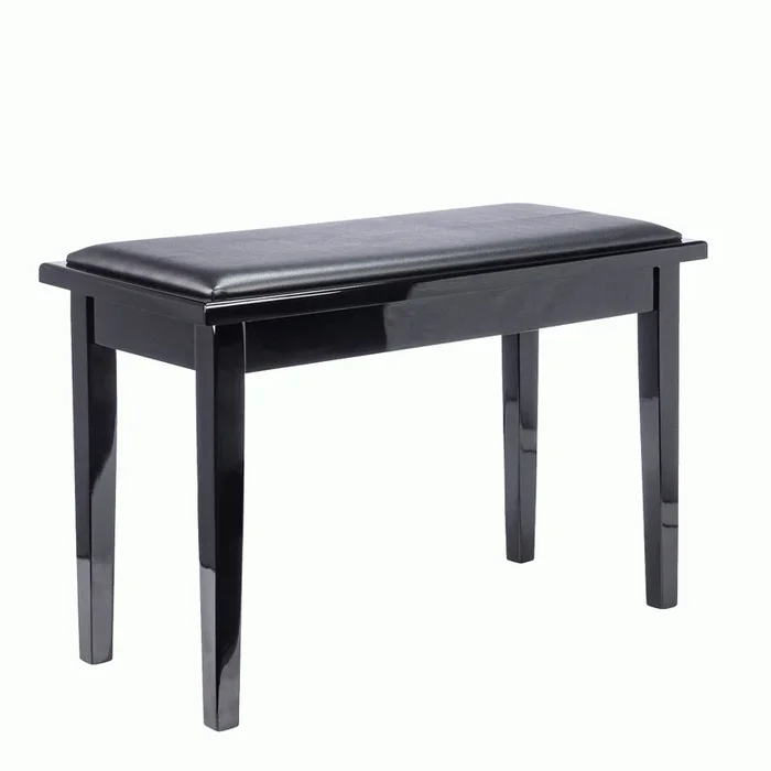Beale BPB110 Duet Piano Bench Black w/ Storage