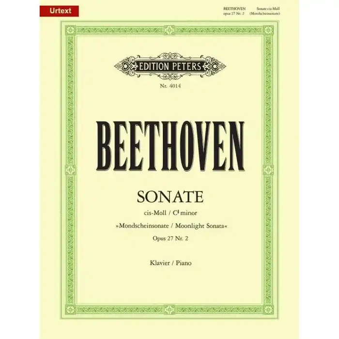 Beethoven, Ludwig van Piano Sonata No. 14 in C sharp minor Op. 27 No. 2 “Moonlight”