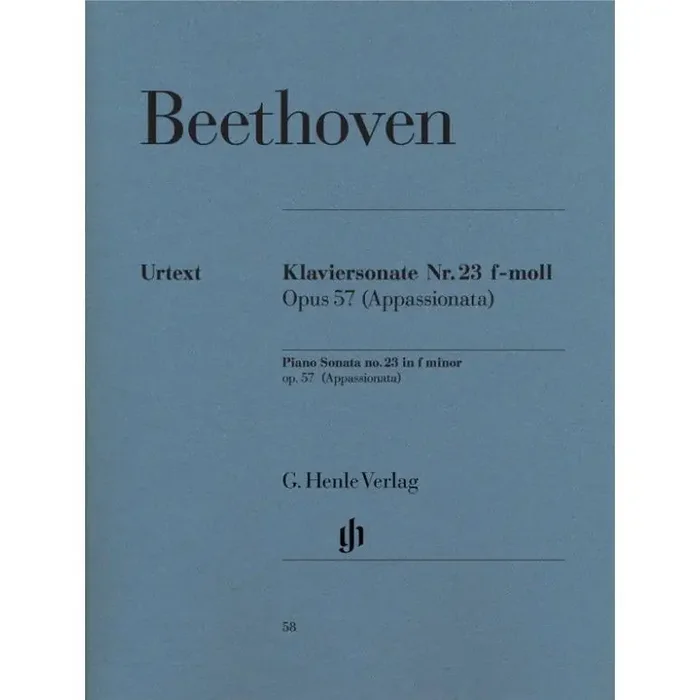 Beethoven, Ludwig van Piano Sonata no. 23 in f minor op. 57 (Appassionata)