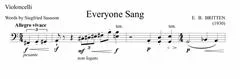 Benjamin Britten : Benjamin Britten : Everyone Sang – Cello – Faber Digital
