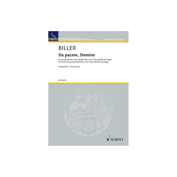 Biller, Georg Christoph – Da pacem, Domine