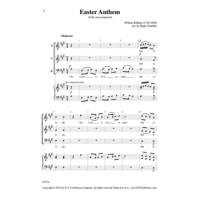 Billings, William – Easter Anthem