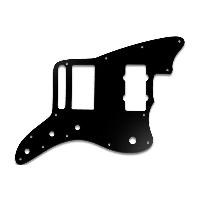 Blacktop Series Jazzmaster – Matte Black .090″ / 2.29mm thick, with bevelled edge.