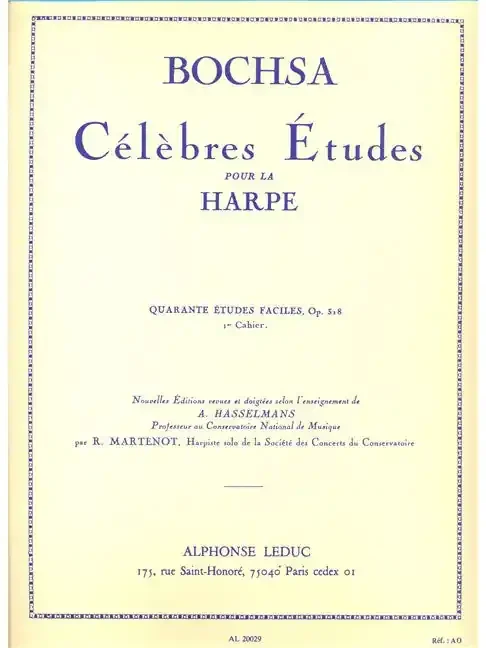 Bochsa 40 Easy Studies, Op. 318 – Volume 1 for Harp