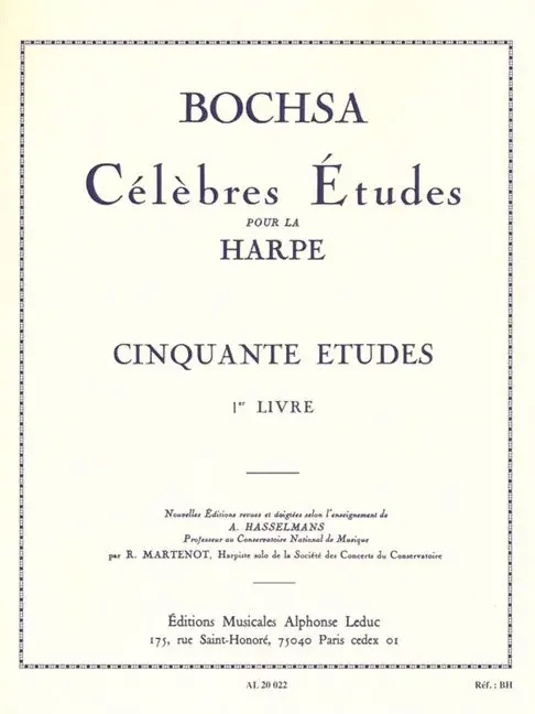Bochsa 50 Etudes, Op. 34, Volume 1 for Harp