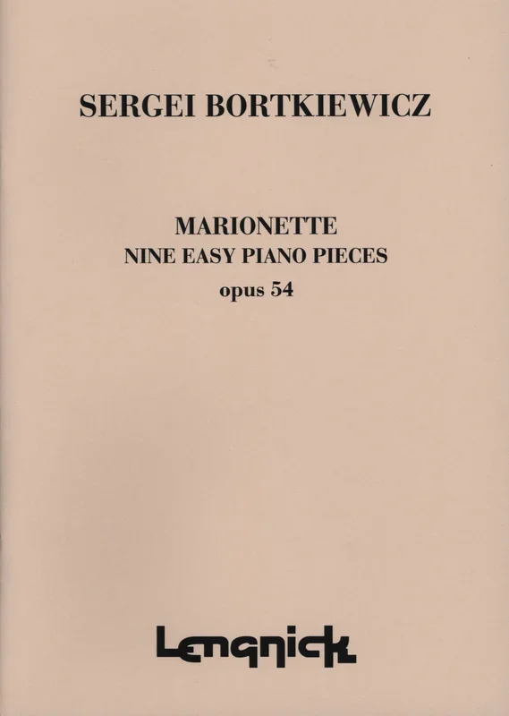 Bortkiewicz: Marionette, Op. 54