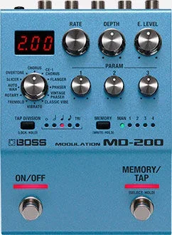 BOSS MD-200 Modulation Pedal – Compact 200 Series with Advanced Sound, Multi-Function Controls, and Onboard Memory.