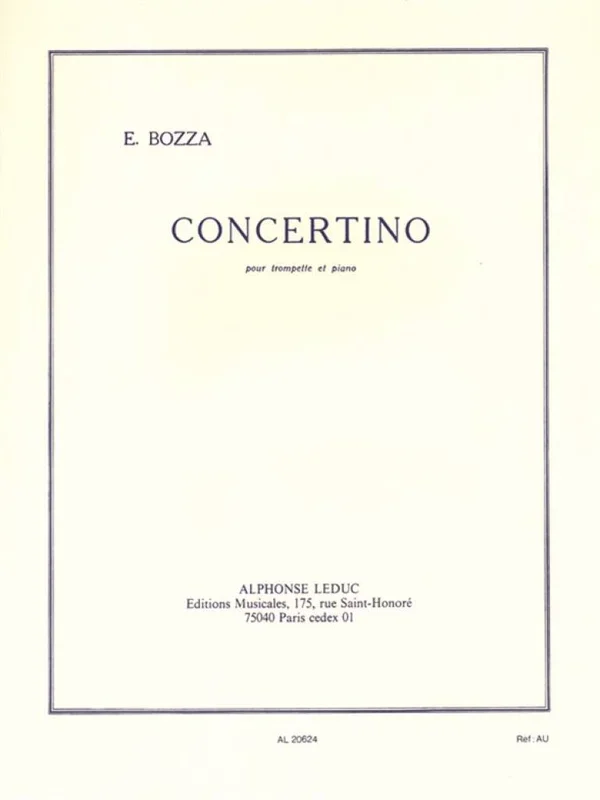 Bozza: Concertino for Trumpet & Piano