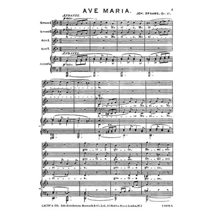 Brahms, Johannes – Ave Maria Op.12