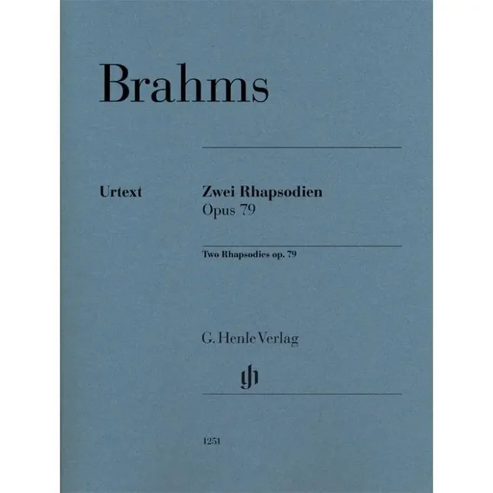 Brahms, Johannes Two Rhapsodies op. 79