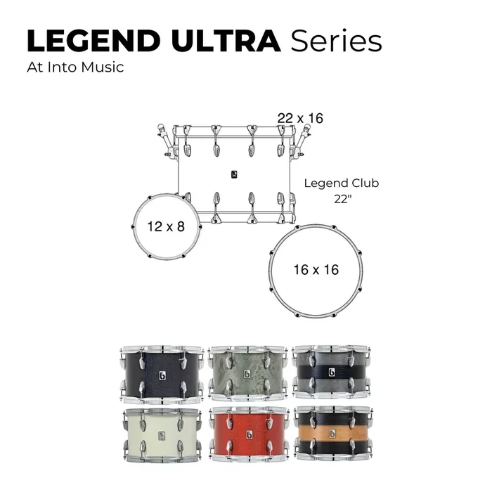 British Drum Company Legend Ultra Series 22″ Club 3-piece Drum Kit