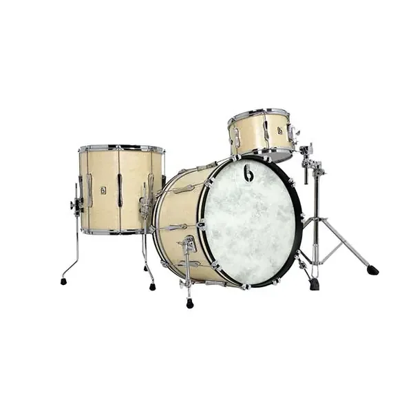British Drum Company Lounge Series 3-piece Drum Kit – Wiltshire White