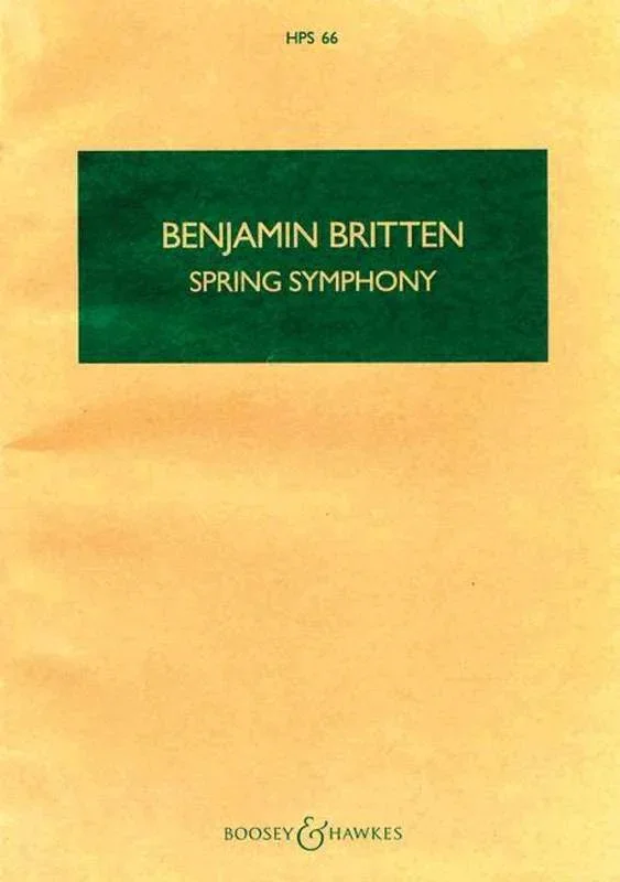 Britten – Spring Symphony Op 44 Study Score Book