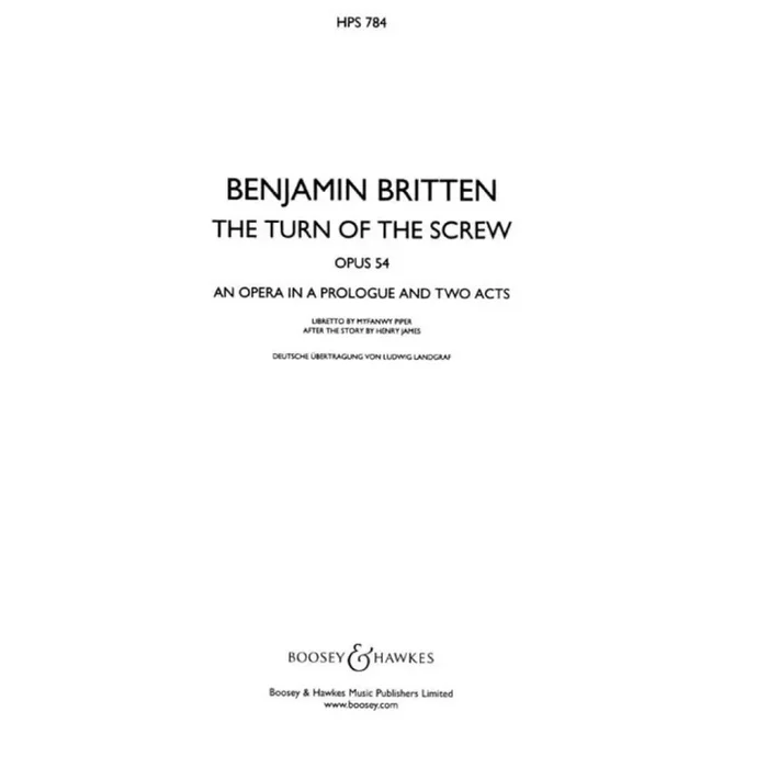 Britten, Benjamin – The Turn of the Screw op. 54 HPS 784