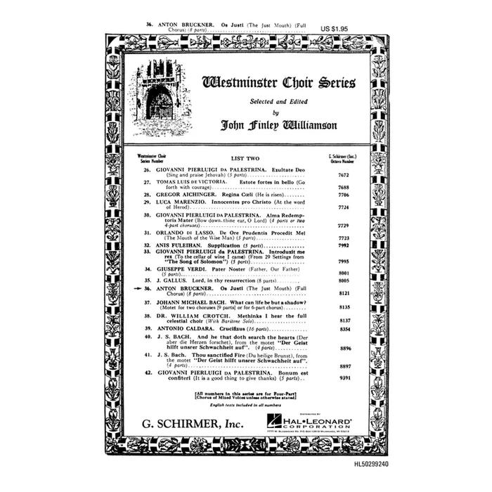 Bruckner, Anton – Os Justi The Just Mouth A Cappella