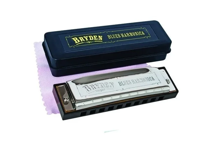 Bryden Diatonic “Blues” Harmonica, Key of C mouth organ, harp, 10 hole