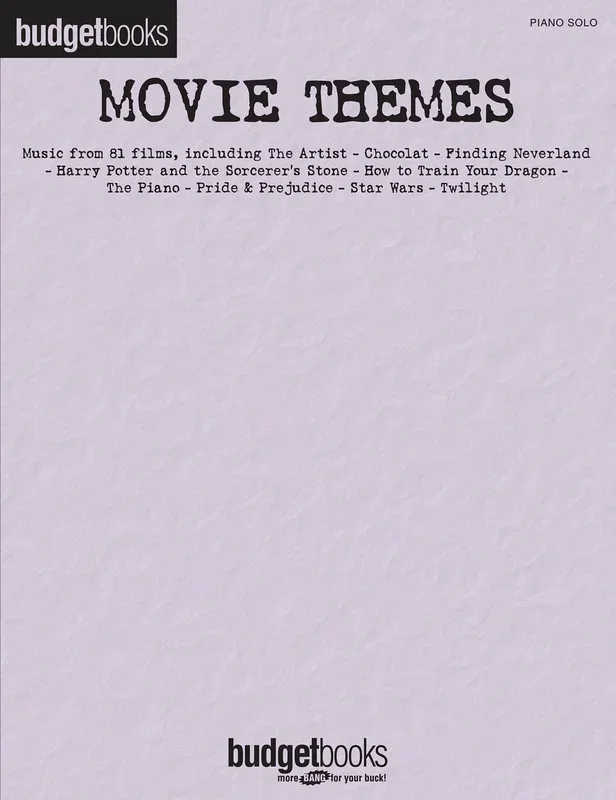 Budget Books Movie Themes Piano Solo