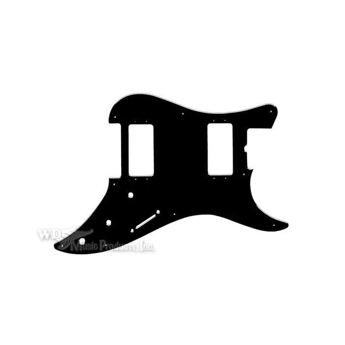 Bullet 2 Humbuckers – Thin Shiny Black .060″ / 1.52mm Thickness, No Bevelled Edge
