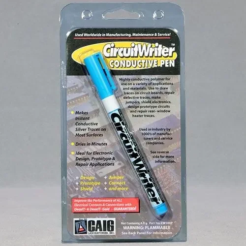 CAIG DeoxIT CircuitWriter Pen, 100%, silver-based, 4 grams (CW100P)