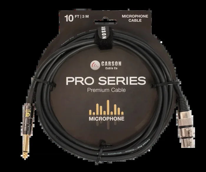 Carson Cable Co 10ft XLR Male to Female Microphone Cable