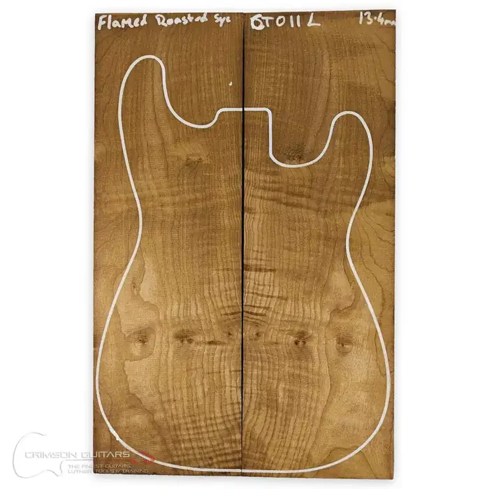 Carve Top – Flamed Roasted Sycamore – 2 piece – 13.4mm