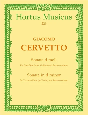 Cervetto : Sonata in D minor, Op.3/6. : Flute & Piano: (Barenreiter)