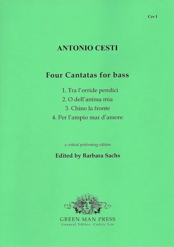 Cesti Four Cantatas for Bass