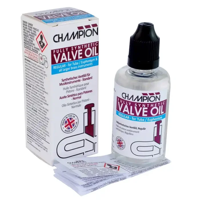 Champion Premium Fully Synthetic Valve Oil – Regular – 50ml Bottle