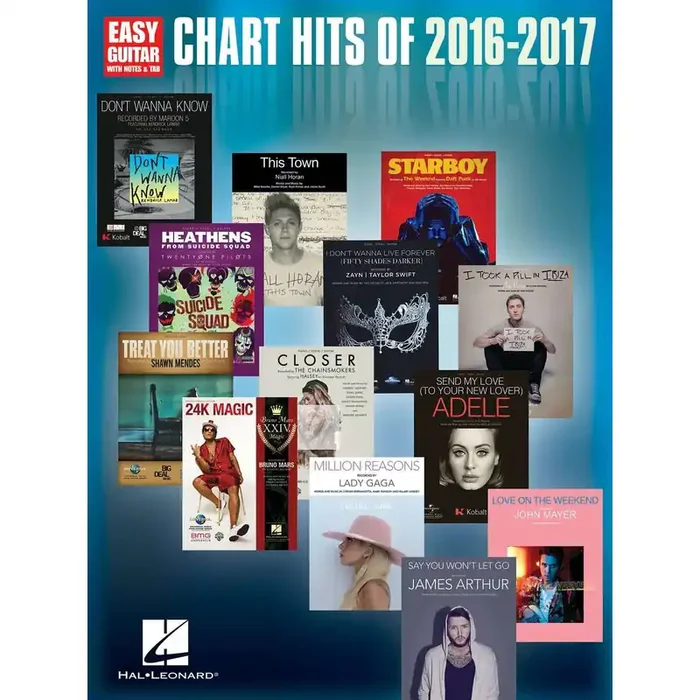 Chart Hits of 2016 – 2017 Easy Guitar
