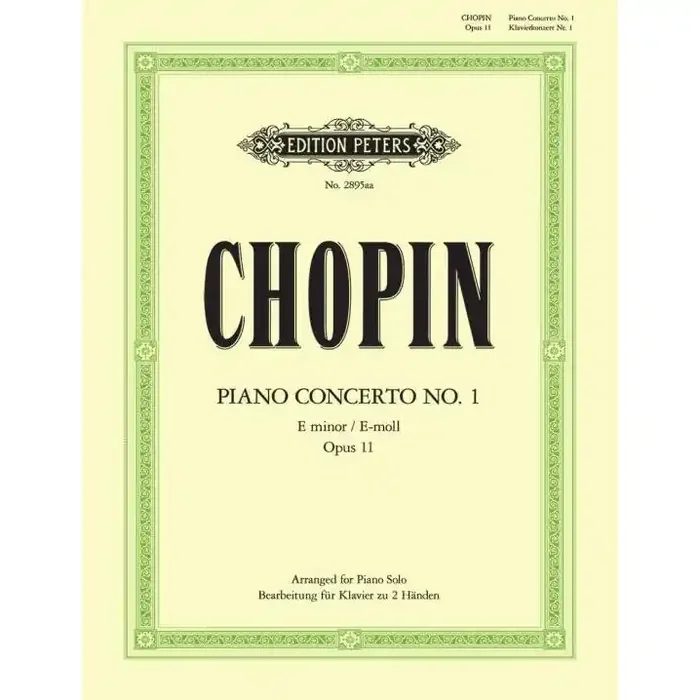 Chopin, Frederic Concerto No. 1 in E minor Op. 11, Arranged for solo piano, simplified and abridged (Fisher)