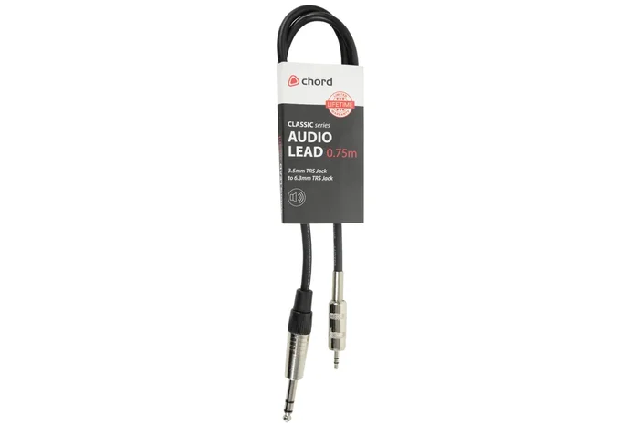 Classic Audio Lead 6.3mm Jack – 3.5mm Jack 0.75m