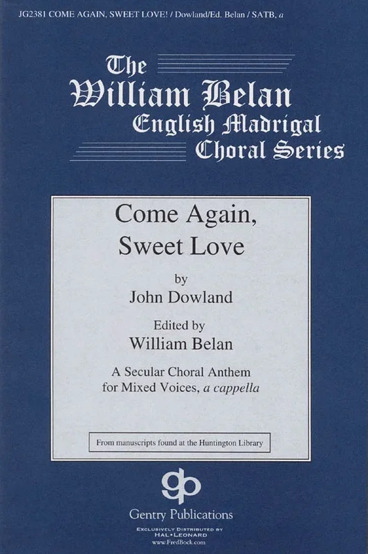 Come Again Sweet Love SATB A Cappella (Octavo)