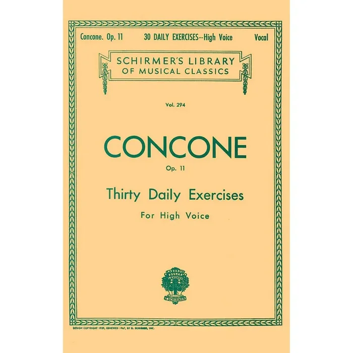 Concone Thirty Daily Exercises (for High Voice)