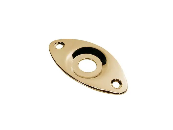 Contoured Metal Jack Plate – Gold With Recessed Hole