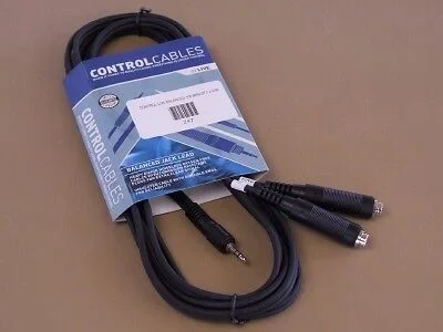Control Cables 3.5mm Stereo Mini Jack to 2 x Mono 1/4 ” Sockets (3m / 10ft)
