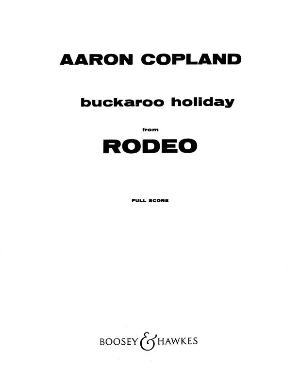 Copland – Buckaroo Holiday Full Score