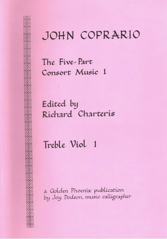 Coprario Five-Part Consort Music – Book 1