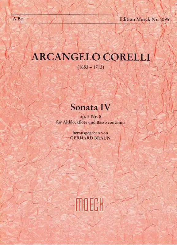 Corelli Sonata IV in G Minor for Treble Recorder and Basso Continuo