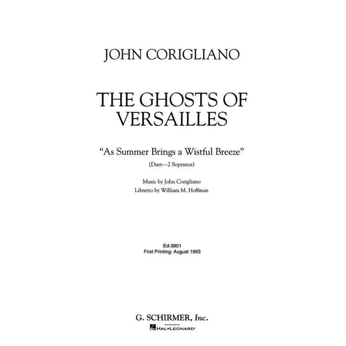 Corigliano, John – As Summer Brings A Wistful Breeze