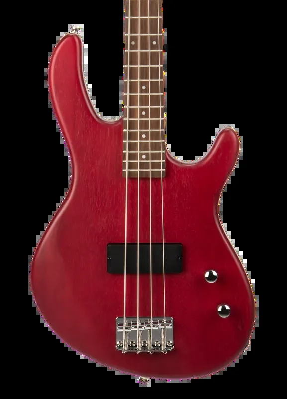 Cort Action Junior Short Scale Bass – Open Pore Black Cherry