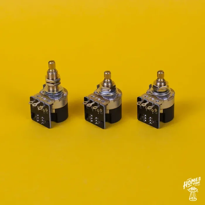 CTS Premium 450 Series 500k audio taper pots – Split short shaft Push/Pull DPDT